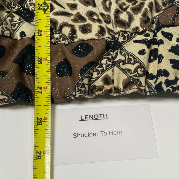Vintage 80's A.D.S Gold Sparkling Animal Print Bomber Jacket Women's Size Large - Picture 11 of 15